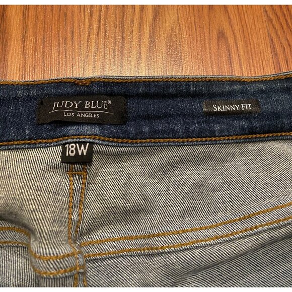 Judy Blue Jeans Womens 18W 28" Blue Skinny Fit Denim Pants JB82252MD-PL - Picture 3 of 8